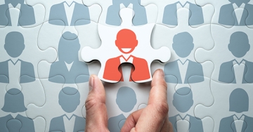 person sitting with hiring options