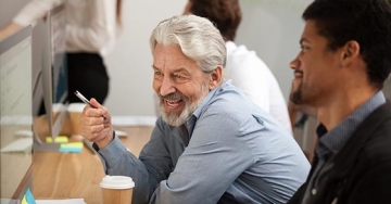 man chatting