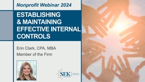 Establishing & Maintaining Effective Internal Controls