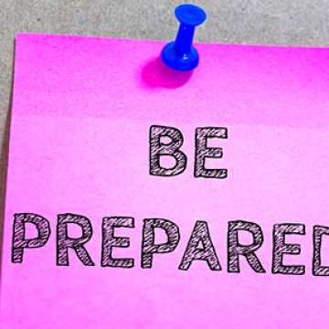 Be prepared post it note