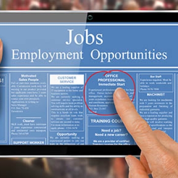 employment opportunities on tablet