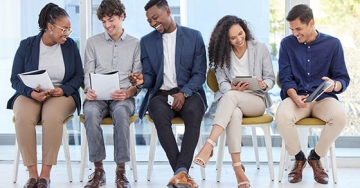 happy young employees