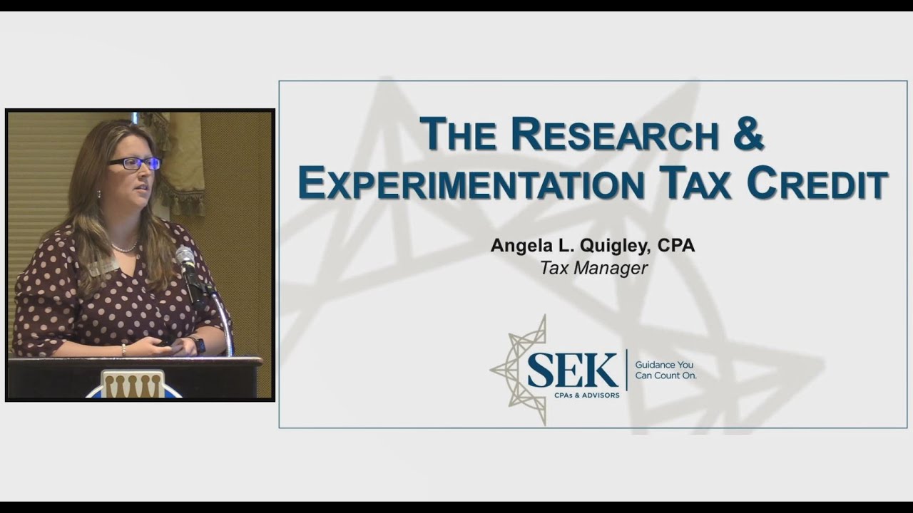 The Research & Experimentation Tax Credit