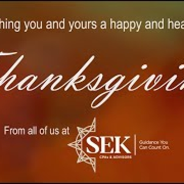 Happy Thanksgiving from SEK!