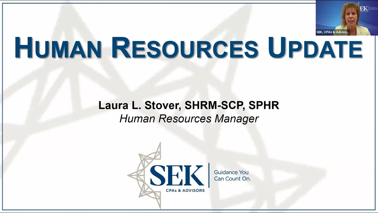 Human Resources Updates - July 29, 2020