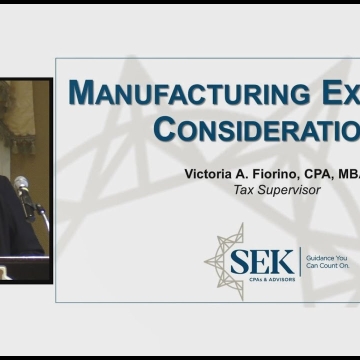 Manufacturing Exemption Considerations