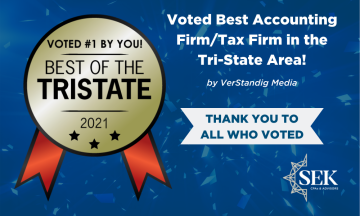 SEK Named Best Accounting Firm in the Tristate for Second Year in a Row