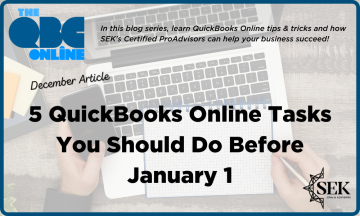 5 QuickBooks Online tasks you should do before January 1