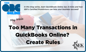 Too many transactions in QuickBooks Online? Create rules