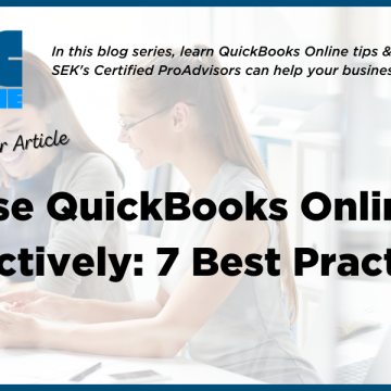 Use QuickBooks Online effectively: 7 best practices